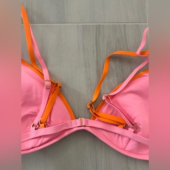 L*SPACE FINNEAS BIKINI TOP Tangerine-Guava Size L - Picture 4 of 5